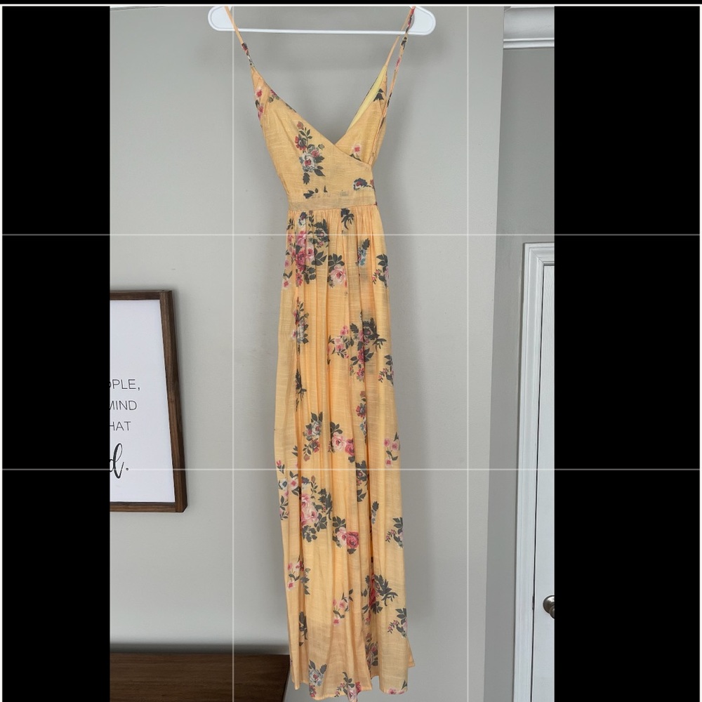 Yellow floral dress